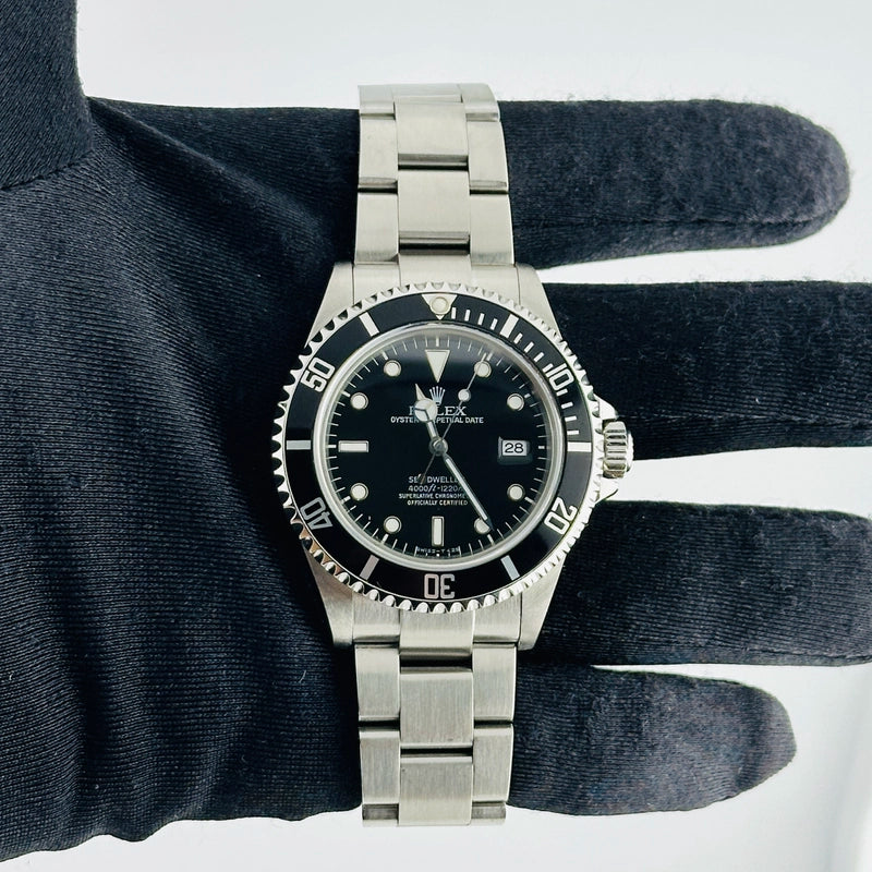 Rolex Sea-Dweller Black Dial on Oyster Ref 16600 with Papers