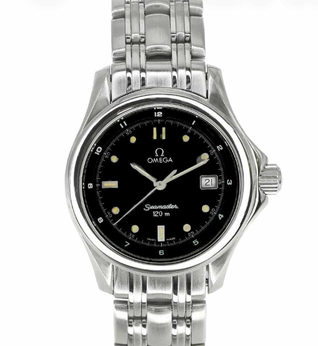 Omega Seamaster Black Dial on Stainless Steel Bracelet Ref. 2571.50