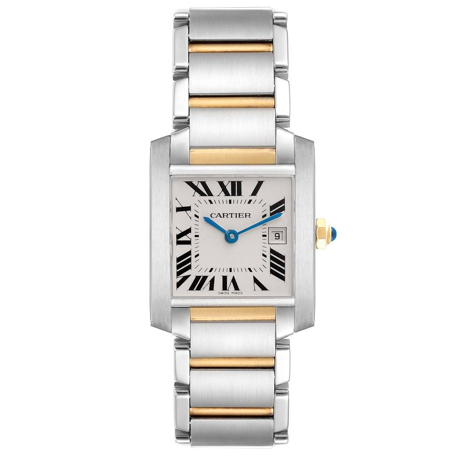 Cartier Tank Francaise Midsize White Roman Dial on 2 Tone Ref. 2465