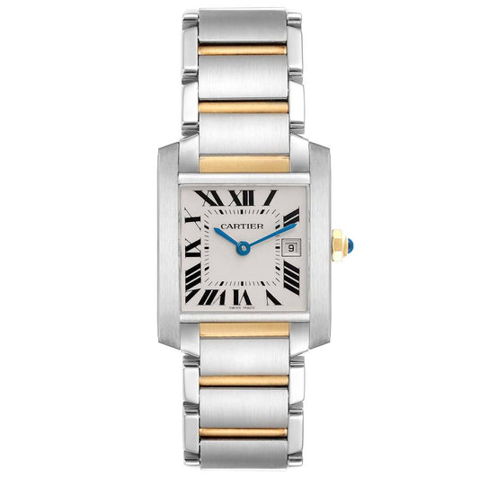 Cartier Tank Francaise Midsize White Roman Dial on 2 Tone Ref. 2465