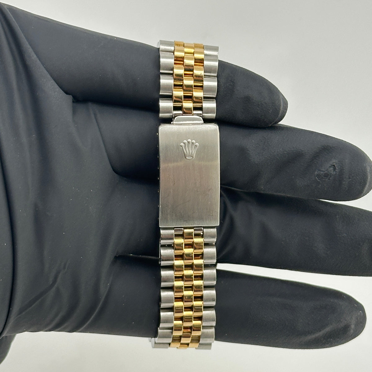 Rolex Datejust Champagne Stick Dial on D Link Jubilee Bracelet Ref. 16013 Papers 1986 — view 4