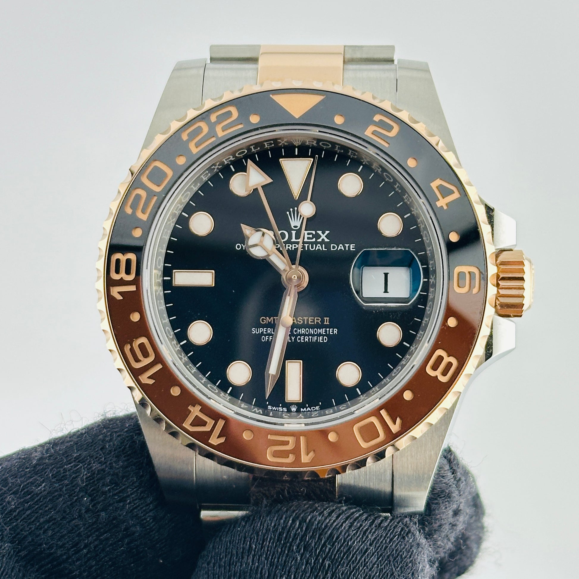 Rolex GMT-Master II "Root Beer" Black Dial on Oyster Bracelet Ref. 126711CHNR Card 2024 — view 3