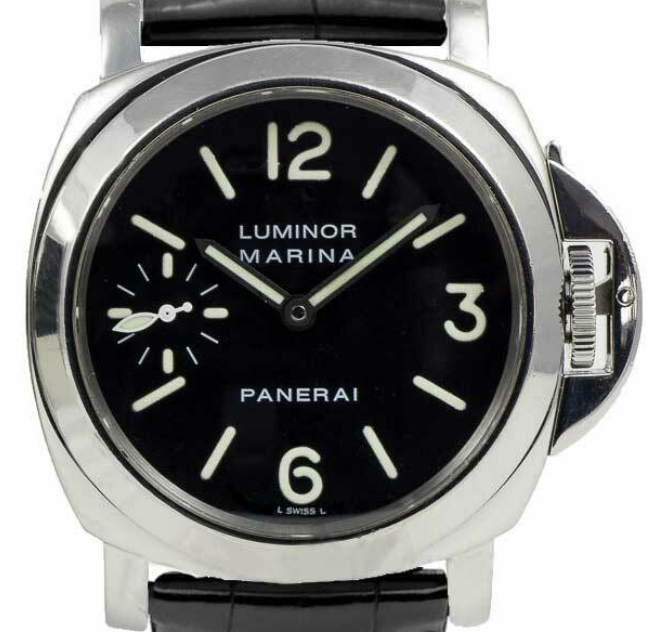 Panerai Luminor Marina Black Dial on Black Rubber Band Ref. PAM00111 Complete 2007