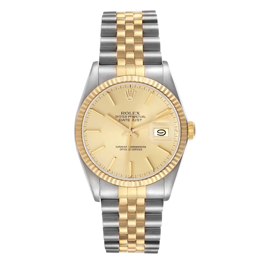 Rolex Datejust Champagne Stick Dial on D Link Jubilee Ref. 16013 1981