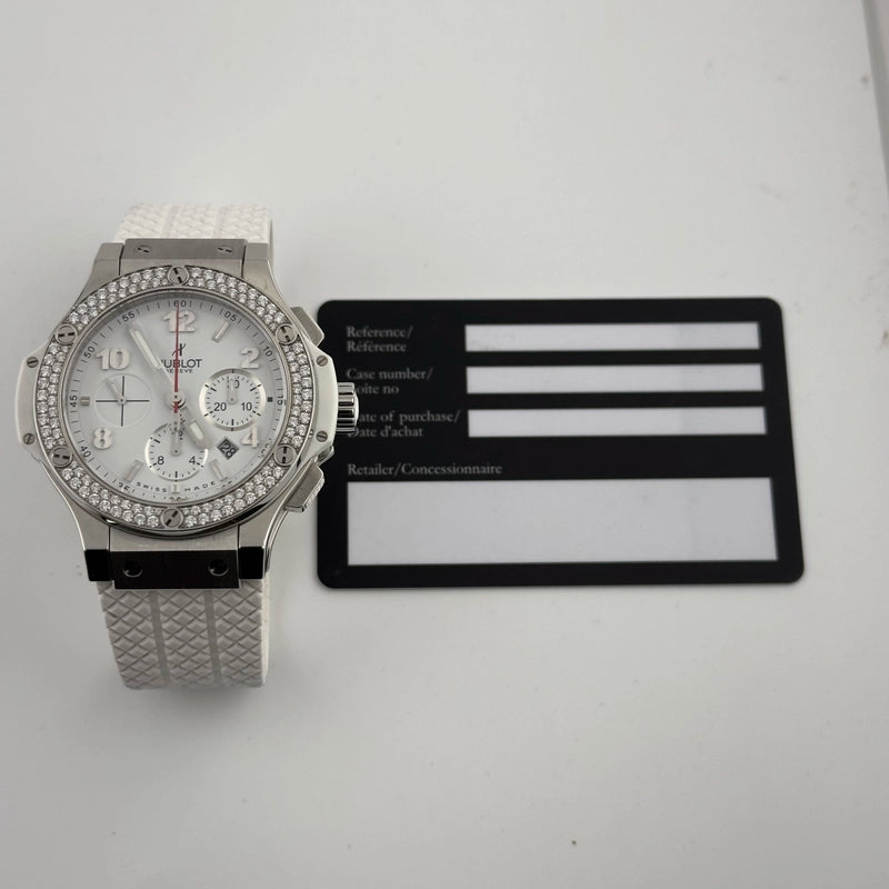 Hublot Big Bang White Dial on Rubber Strap Ref 301.SE.230.RW.114 with Card