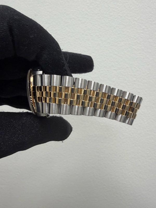 Rolex Datejust Champagne Stick Dial on D Link Jubilee Ref 16233 with Papers 1993