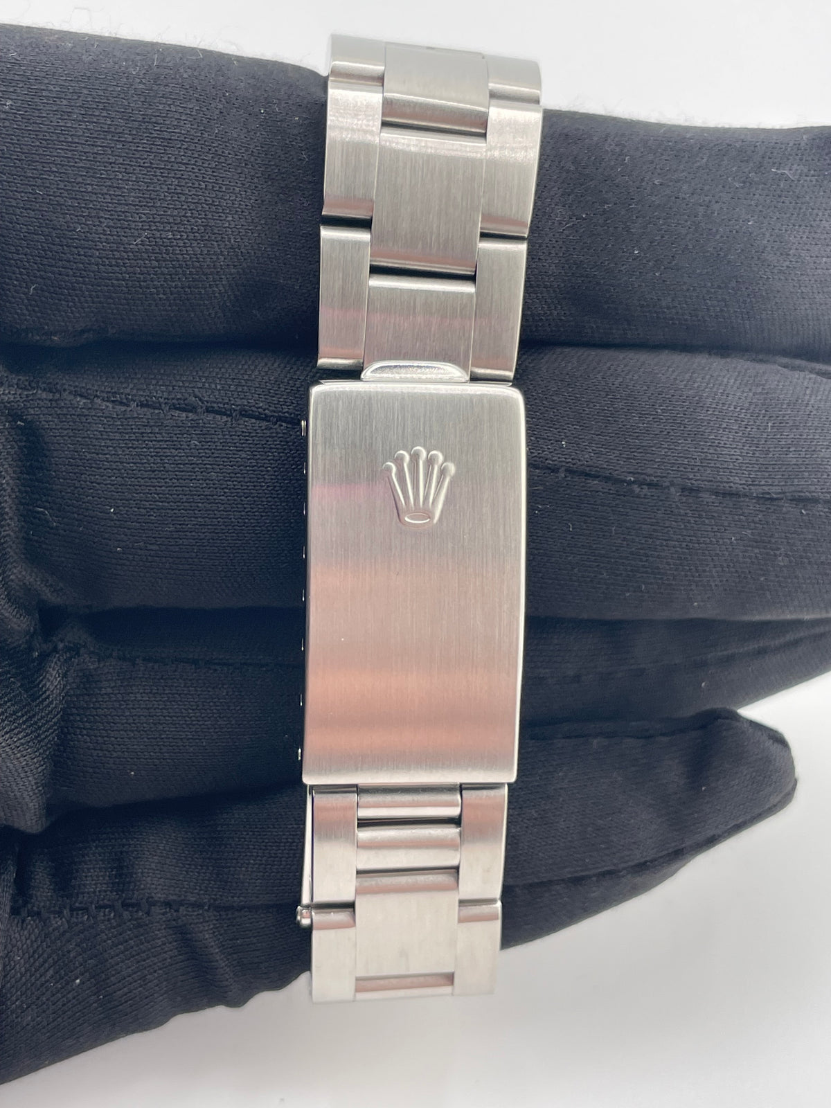Rolex Oyster Perpetual Black Stick Dial on Oyster Steel Bracelet Ref. 77080 1999 — view 4