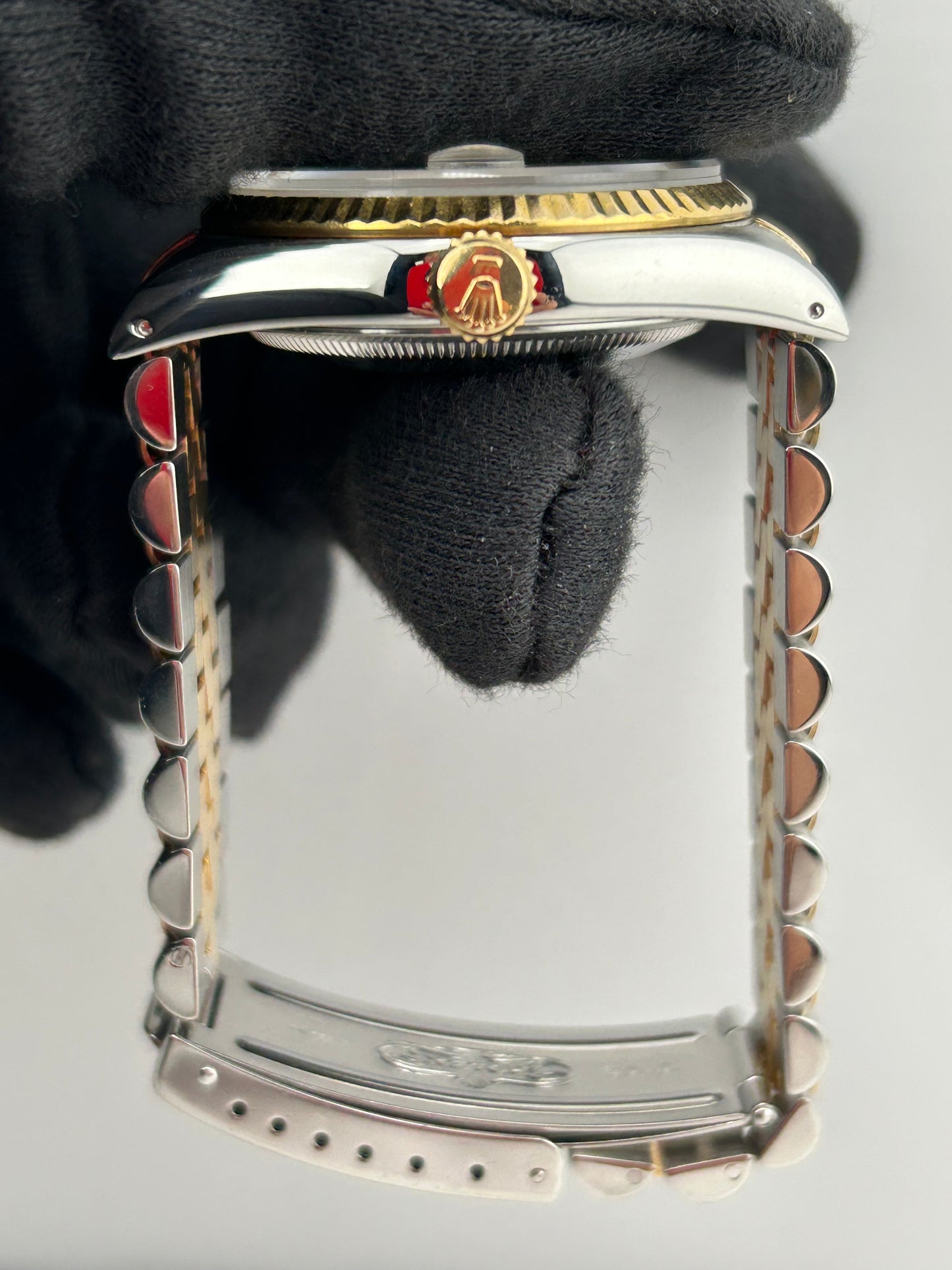 Rolex Datejust Champagne Stick Dial on D Link Jubilee Ref. 16233 Papers 1990 — view 6