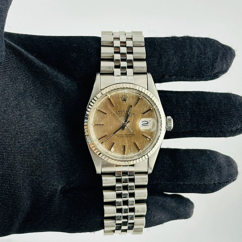 Rolex Datejust Silver / Faded Dial on D Link Jubilee Ref 16014
