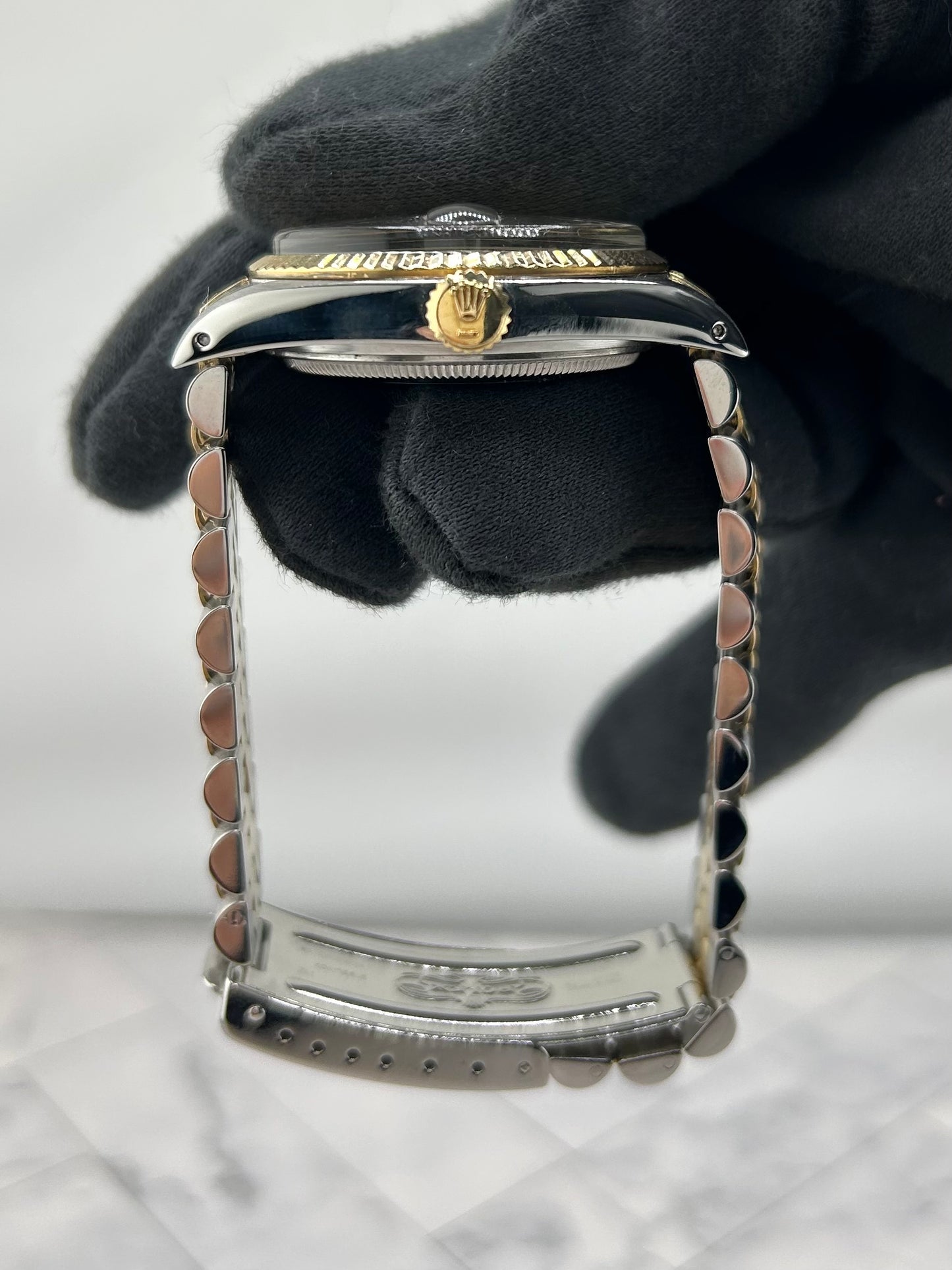Rolex Datejust Champagne Stick Dial on D Link Jubilee Bracelet Ref. 16013 1986 — view 6