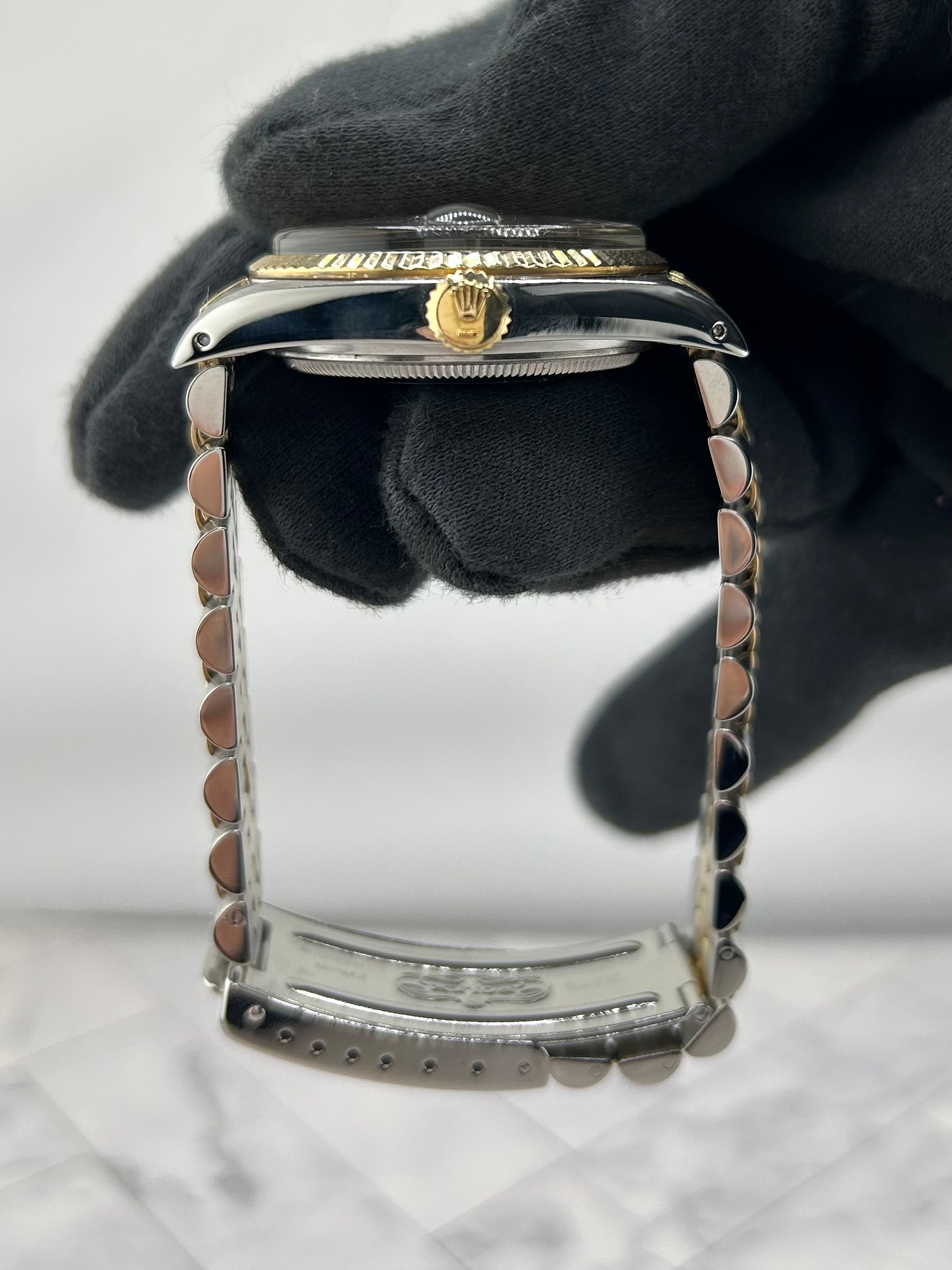 Rolex Datejust Champagne Stick Dial on D Link Jubilee Bracelet Ref. 16013 1986 — view 6