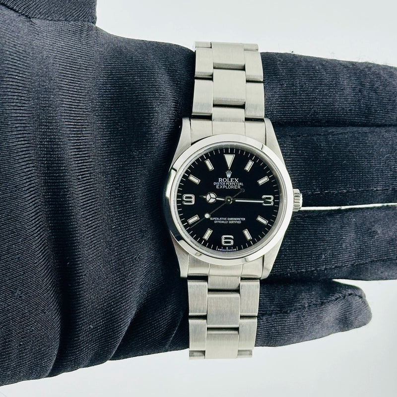Rolex Explorer Black Dial on Oyster Ref 14270