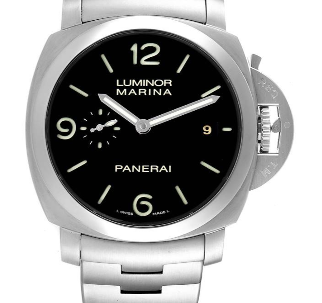Panerai Panerai Luminor Marina Black Dial on Stainless Steel Bracelet Ref. PAM00328