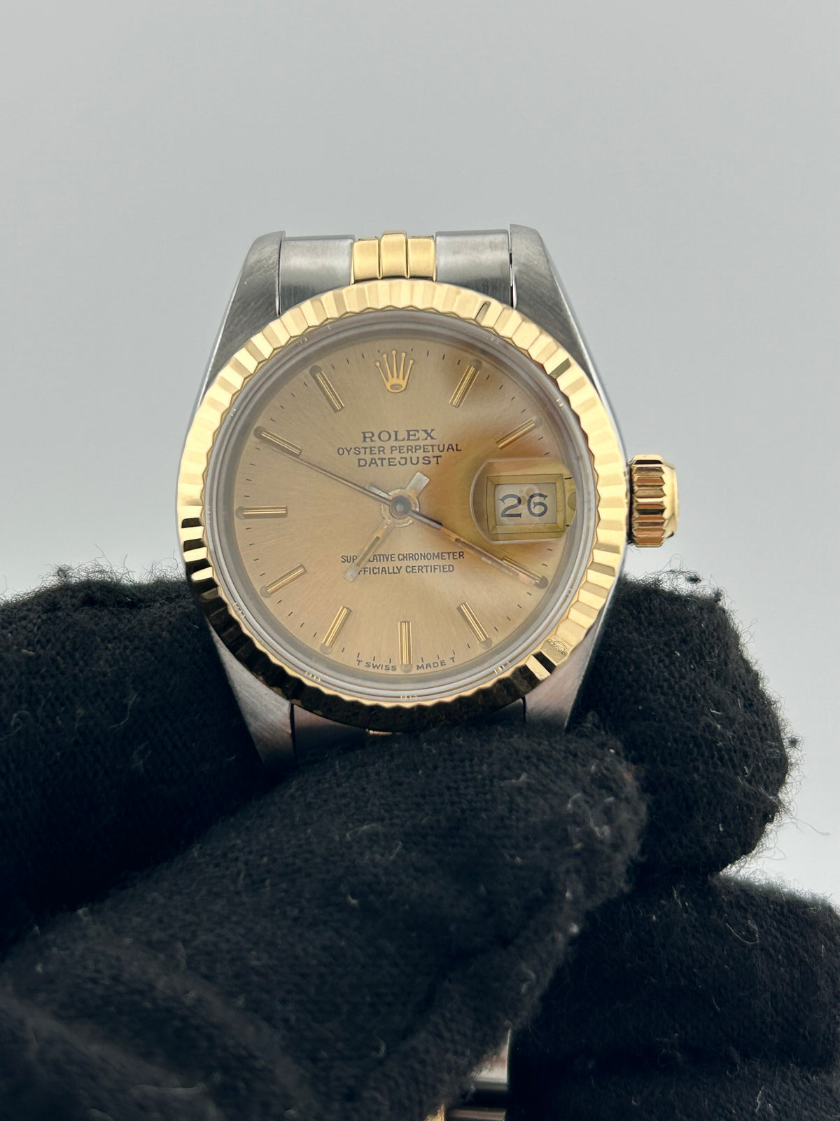 Rolex Datejust Lady Champagne Stick Dial on Jubilee Ref. 69173 1988 — view 3