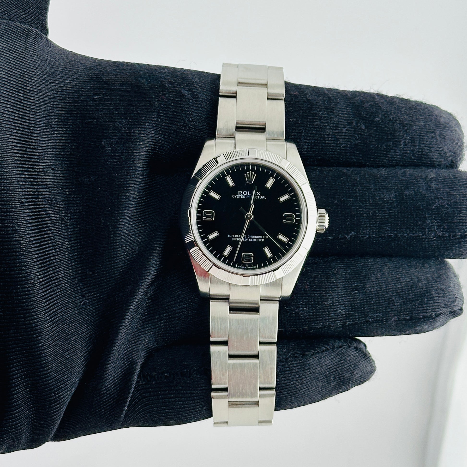 Rolex Oyster Perpetual Black Dial on Oyster Ref. 177210 2007 — view 2