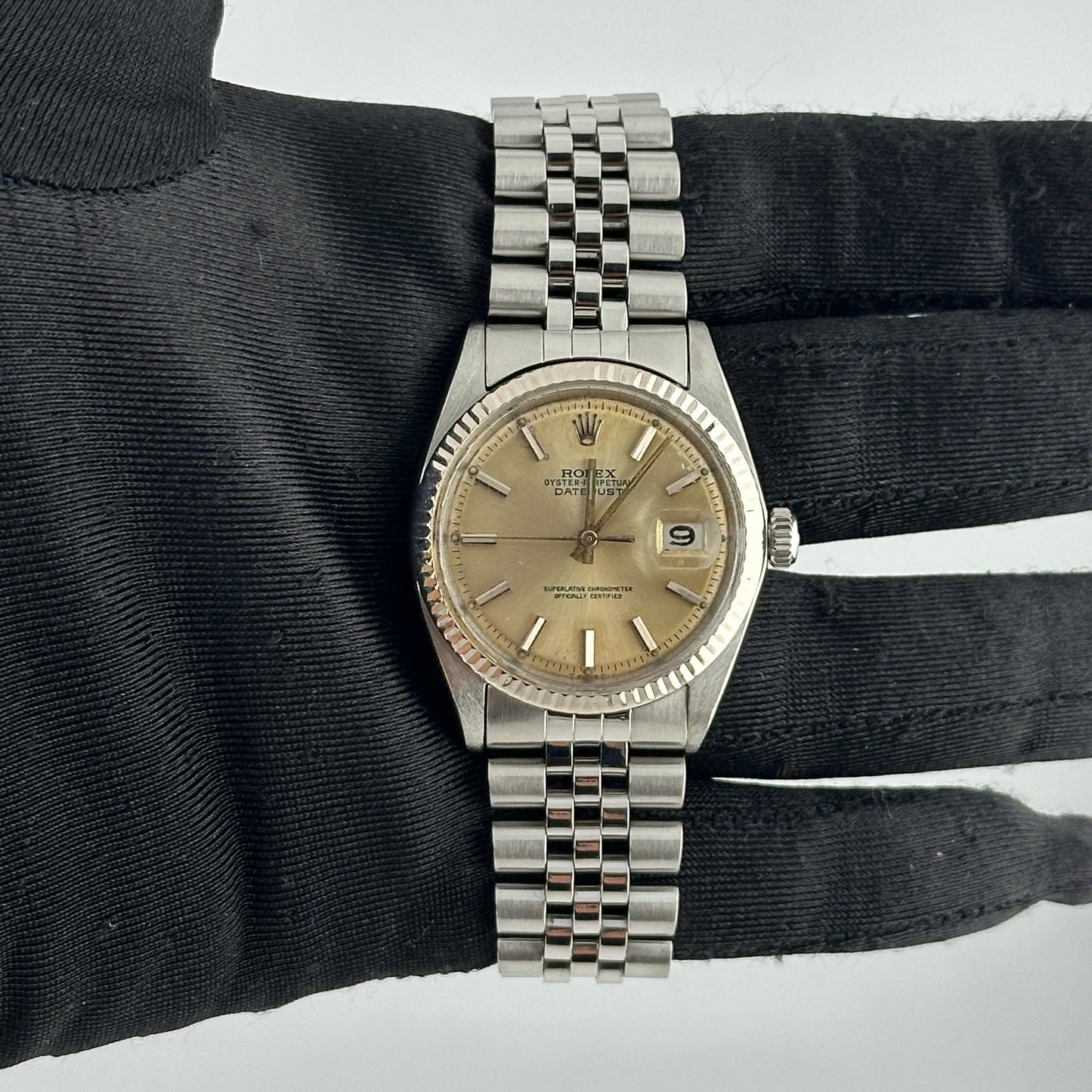 Rolex Datejust Silver Stick Dial on Jubilee Ref. 1603 1967 — view 2