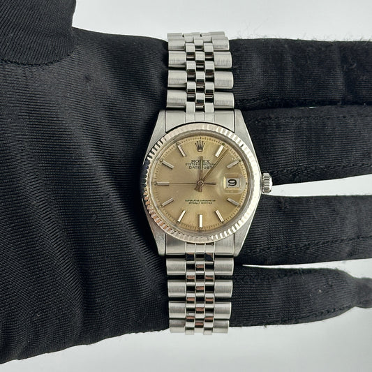 Rolex Datejust Silver Stick Dial on Jubilee Ref. 1603 1967 — view 2