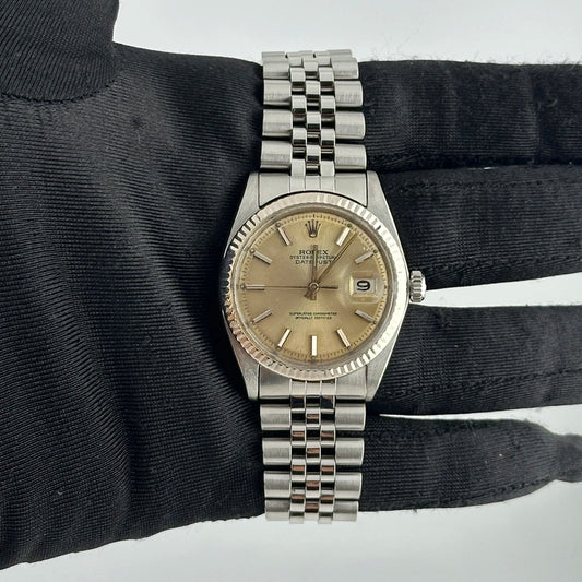 Rolex Datejust Silver Stick Dial on Jubilee Ref 1603