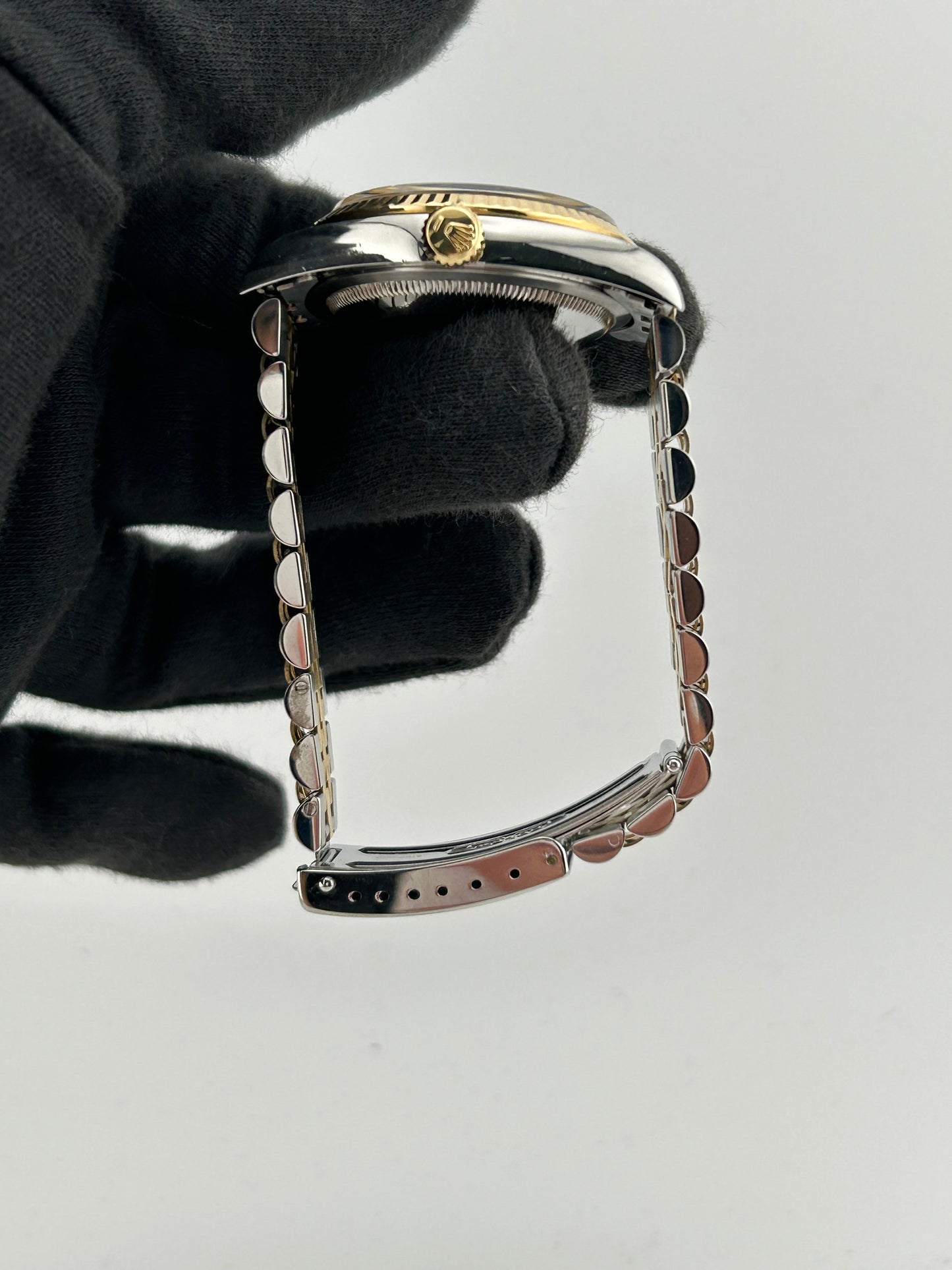 Rolex Datejust Champagne Stick Dial on Jubilee D Link Bracelet Ref. 16233 1995 — view 6