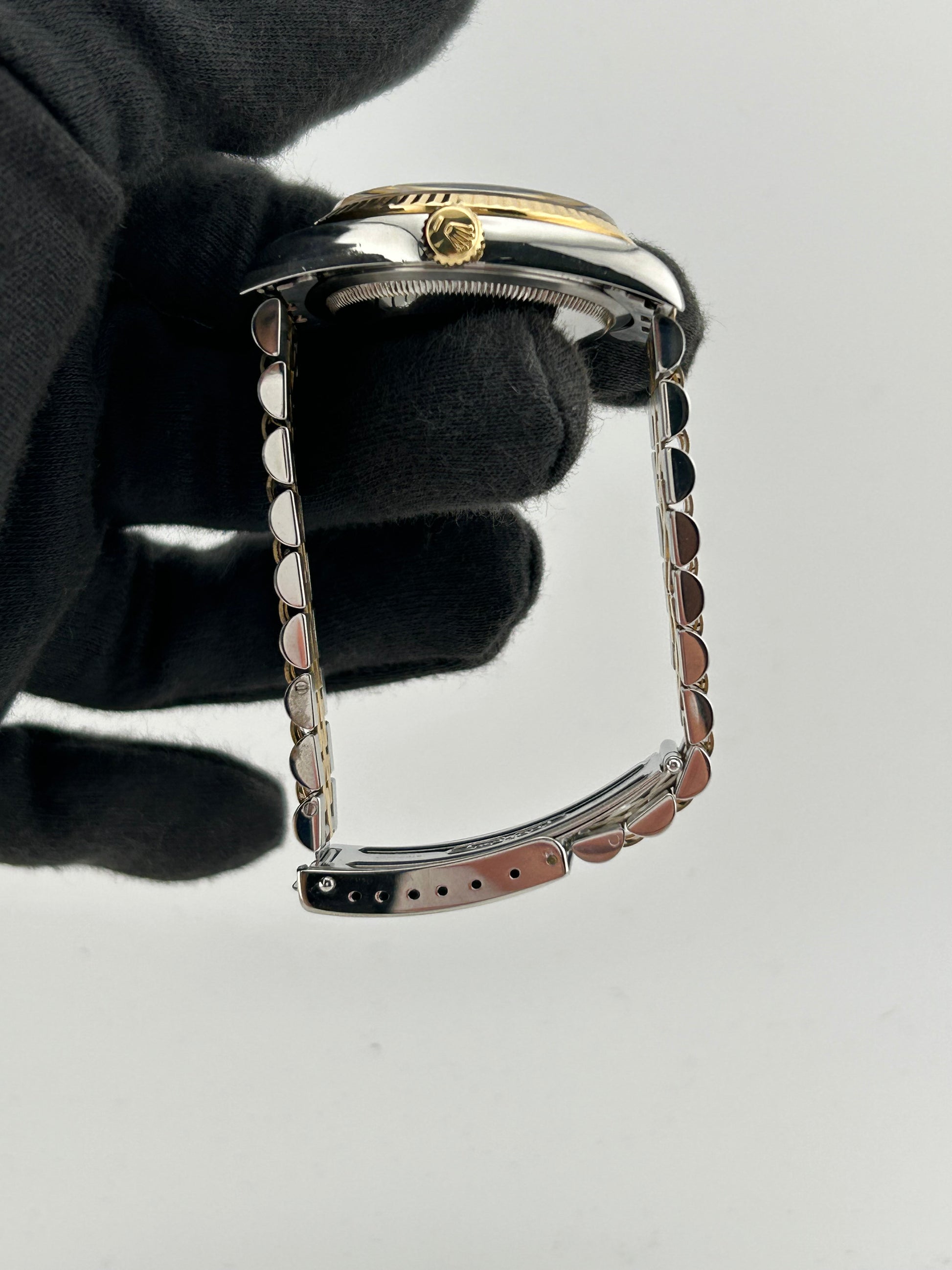 Rolex Datejust Champagne Stick Dial on Jubilee D Link Bracelet Ref. 16233 1995 — view 6