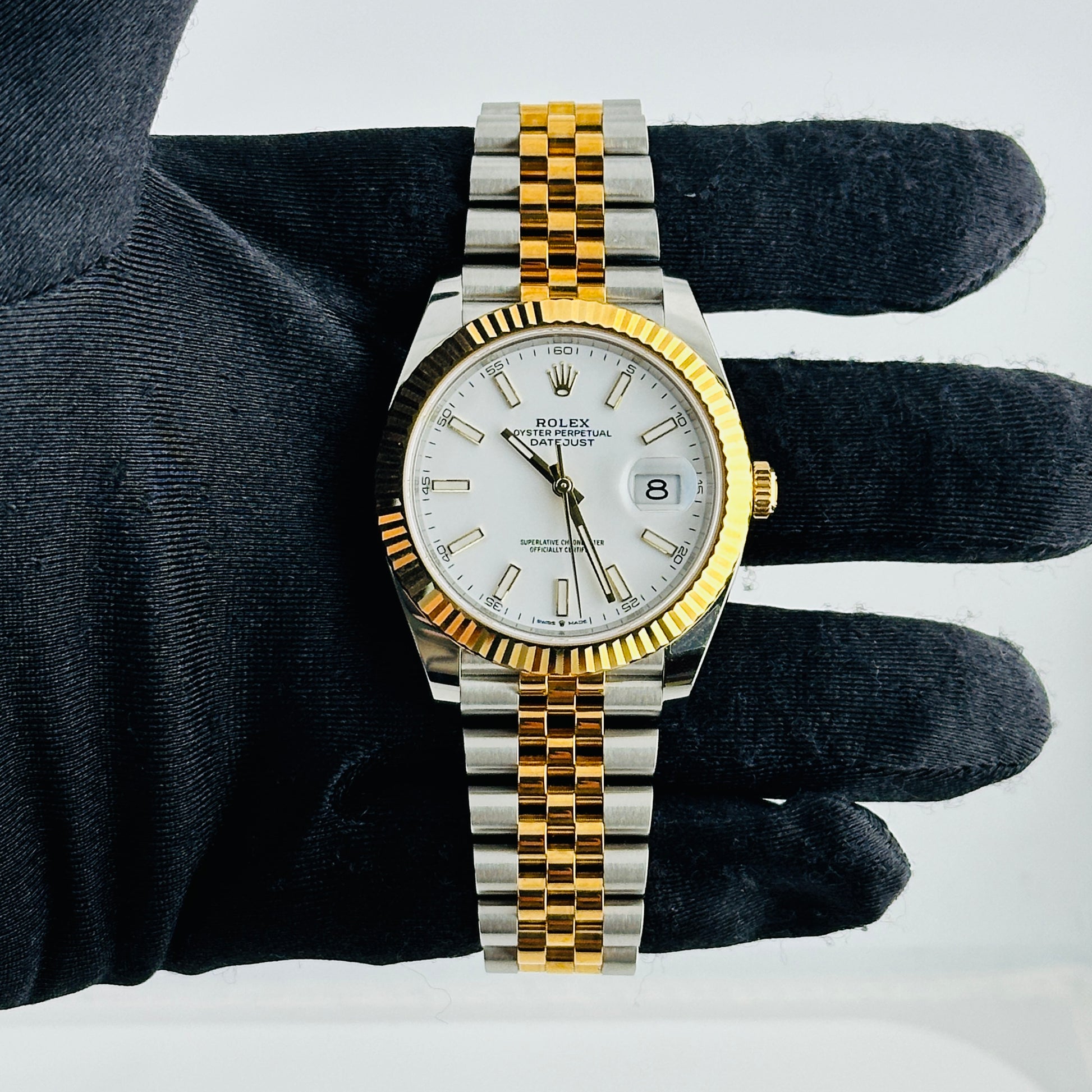 Rolex Datejust White Index Dial on D Link Jubilee Ref. 126333 Card 2023 — view 2