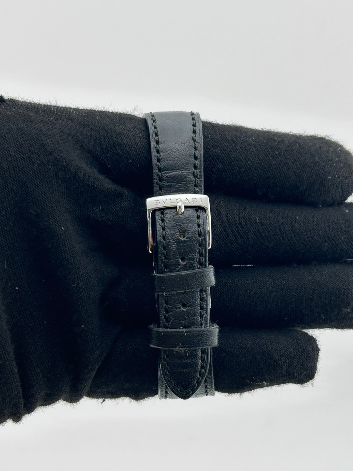 Bvlgari Solo Tempo Black Dial on Black Leather Strap Ref. ST35S with Box — view 3