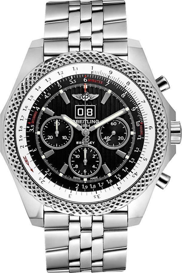 Breitling Bentley 6.75 Speed Black Dial on Stainless Steel Ref. A44364