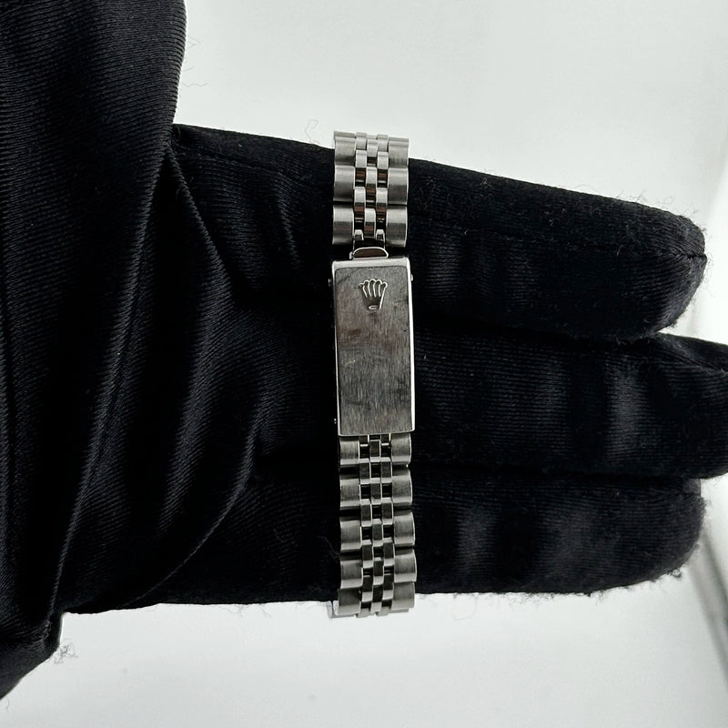 Rolex Oyster Perpetual Date Silver Stick Dial on Jubilee Ref 6924 with Papers 1976