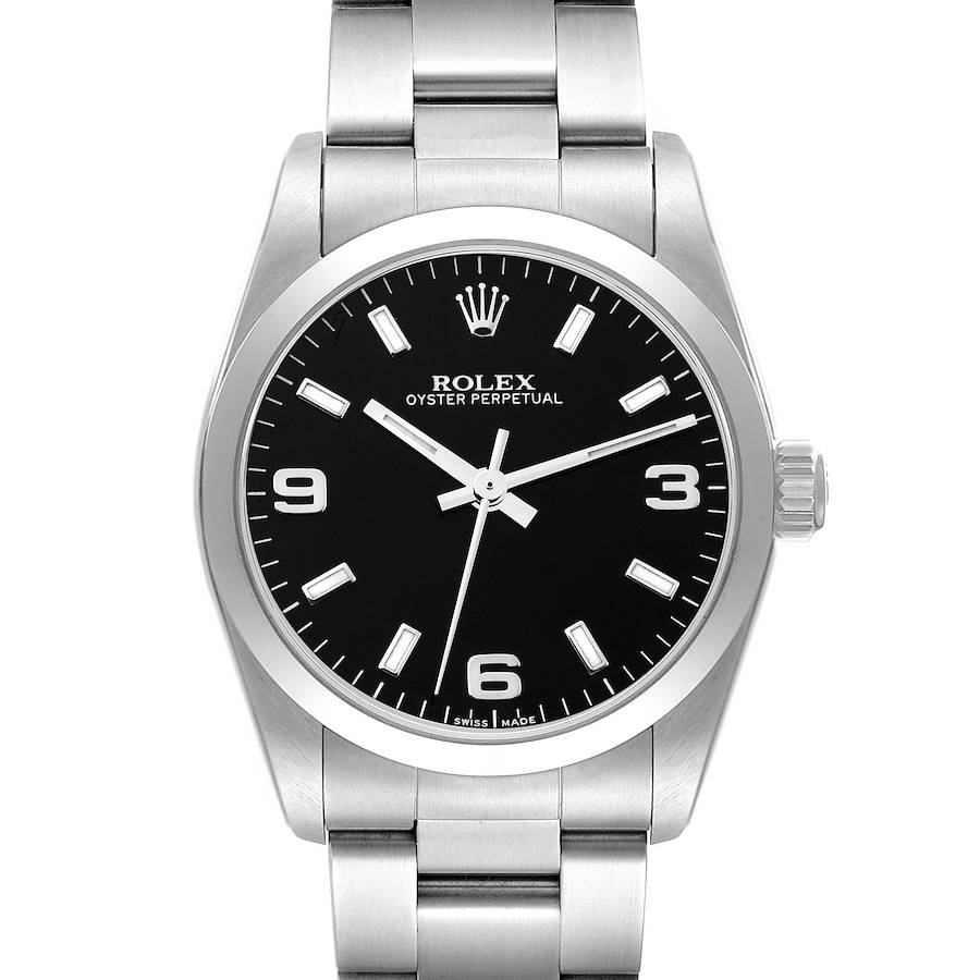 Rolex Oyster Perpetual Black Dial on Oyster Ref. 77080 Papers 2000