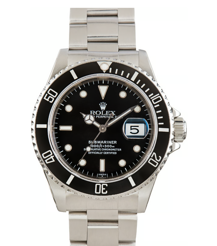 Rolex Submariner Date Black Dial on Oyster Ref. 16610 Papers Open Date