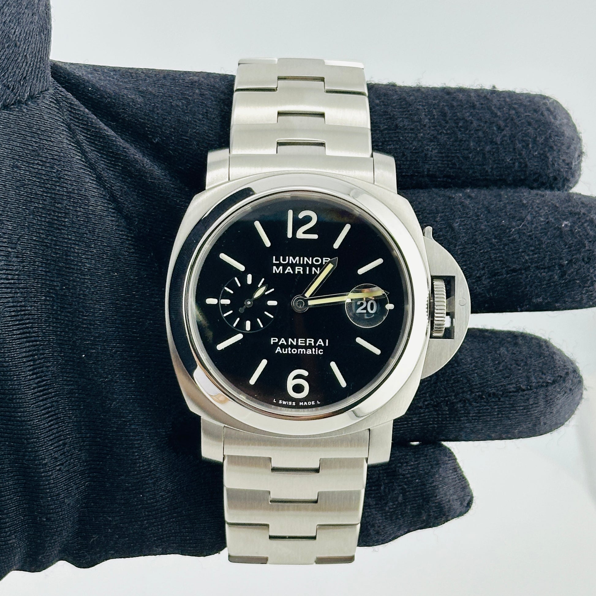 Panerai Luminor Marina Black Dial on Stainless Steel Bracelet Ref. PAM00299/OP6763 Card 2011