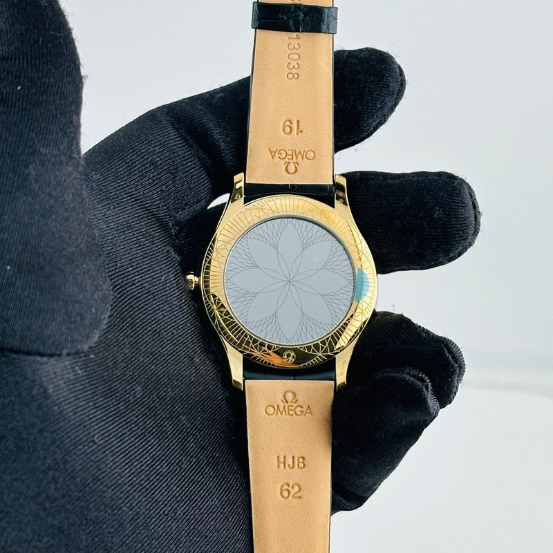 Omega De Ville White Dial on Leather Strap Ref 428.58.39.60.02.001 with Card