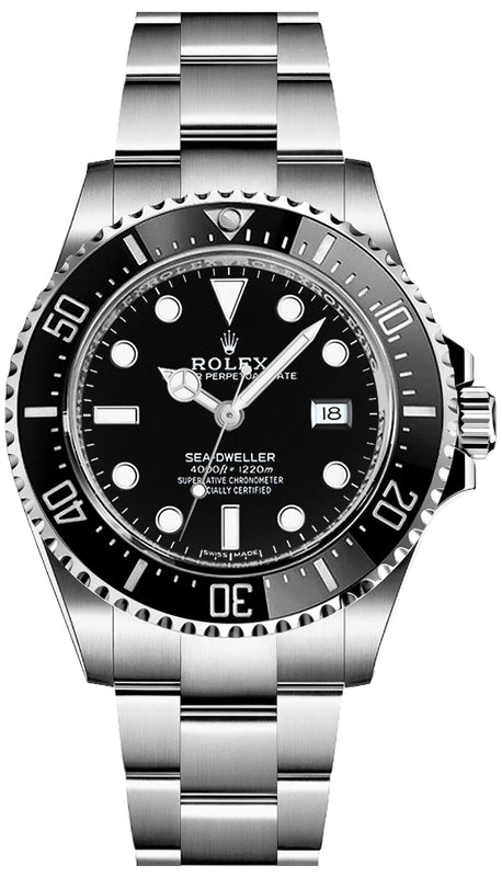 Rolex Sea Dweller Black Dial on Oyster Ref 116600 with New Style Card White 2016