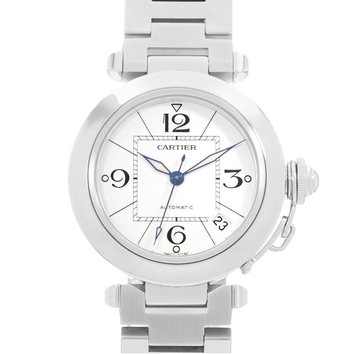 Cartier Pasha C White Dial on Ss Ref. 2324 Papers 2008