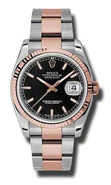 Rolex Datejust Black Stick Dial on Oyster Ref. 116231 2009
