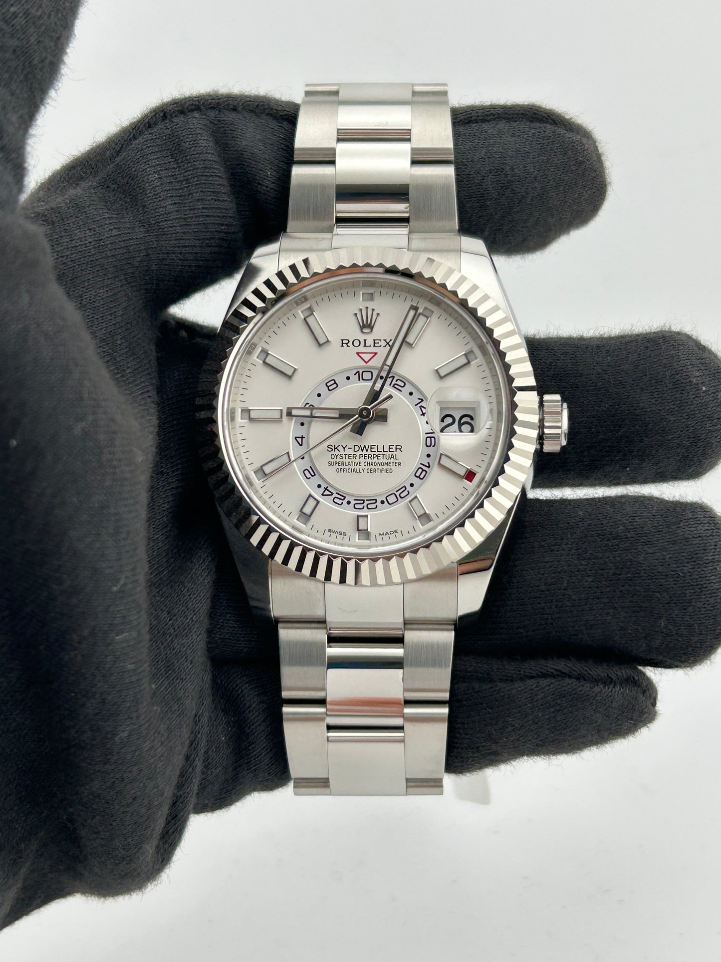 Rolex SkyDweller White Index Dial on Oyster Bracelet Ref. 326934 Card 2019 — view 2