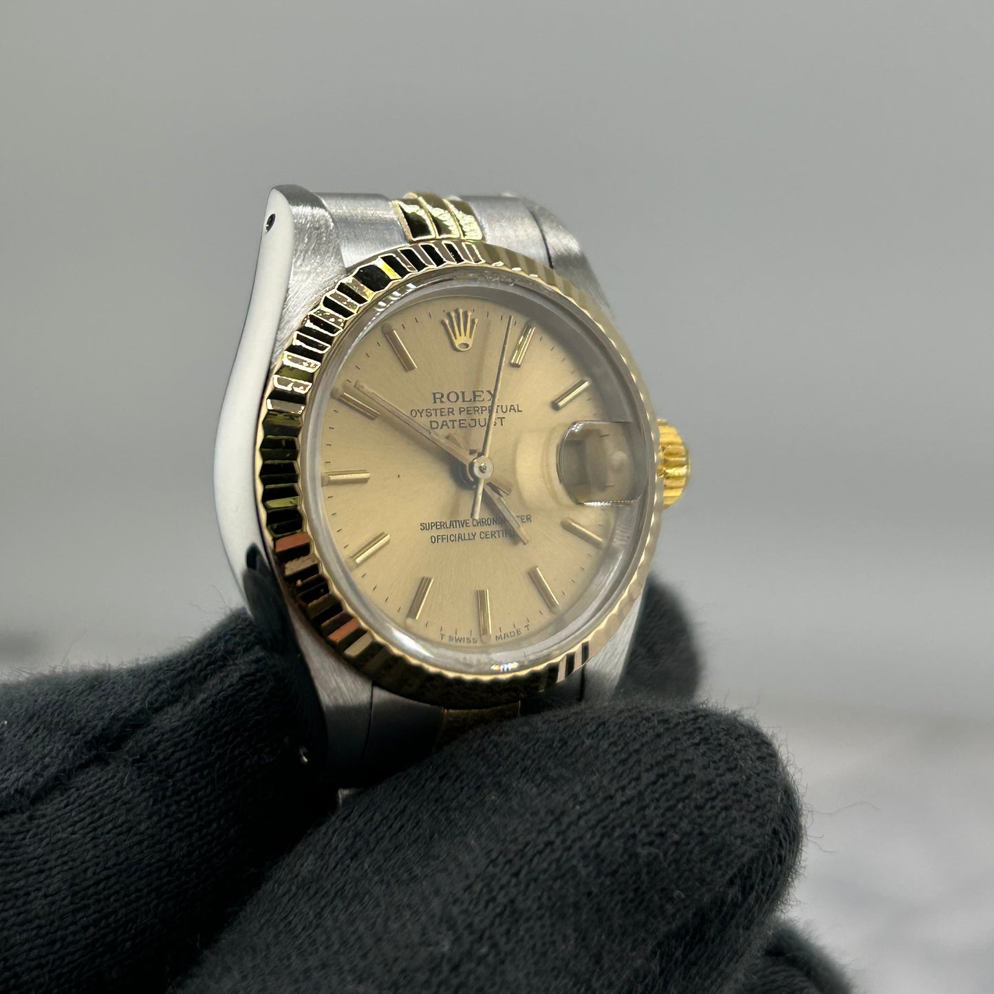 Rolex Datejust Lady Champagne Stick Dial on D Link Jubilee Ref. 69173 1987 — view 3