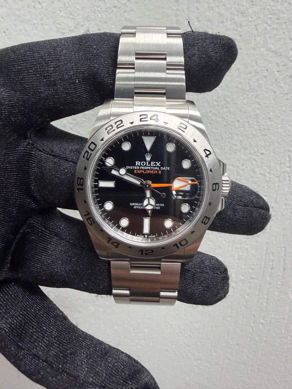 Rolex Explorer II Black Dial on Oyster Ref 226570 with New Style Card Green 2023