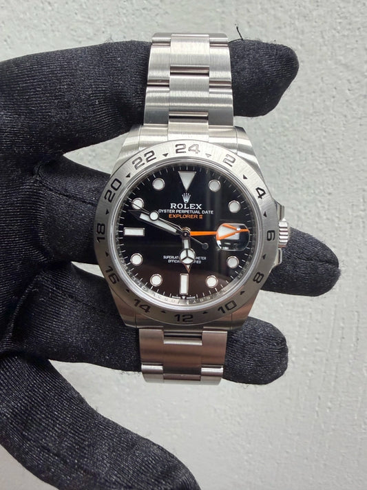 Rolex Explorer II Black Dial on Oyster Ref 226570 with New Style Card Green 2023