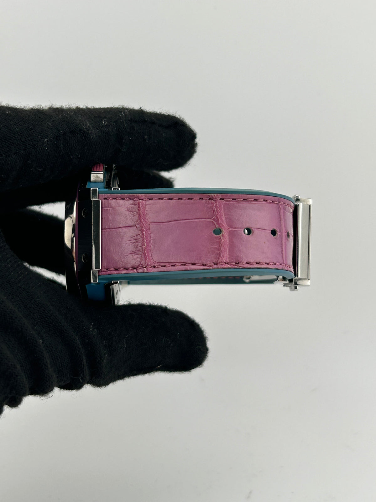 Hublot Big Bang Pop Art Amethyst Purple Dial on Pink & Blue Leather Band Ref. 341.SV.5199.LR.1905.PO — view 5