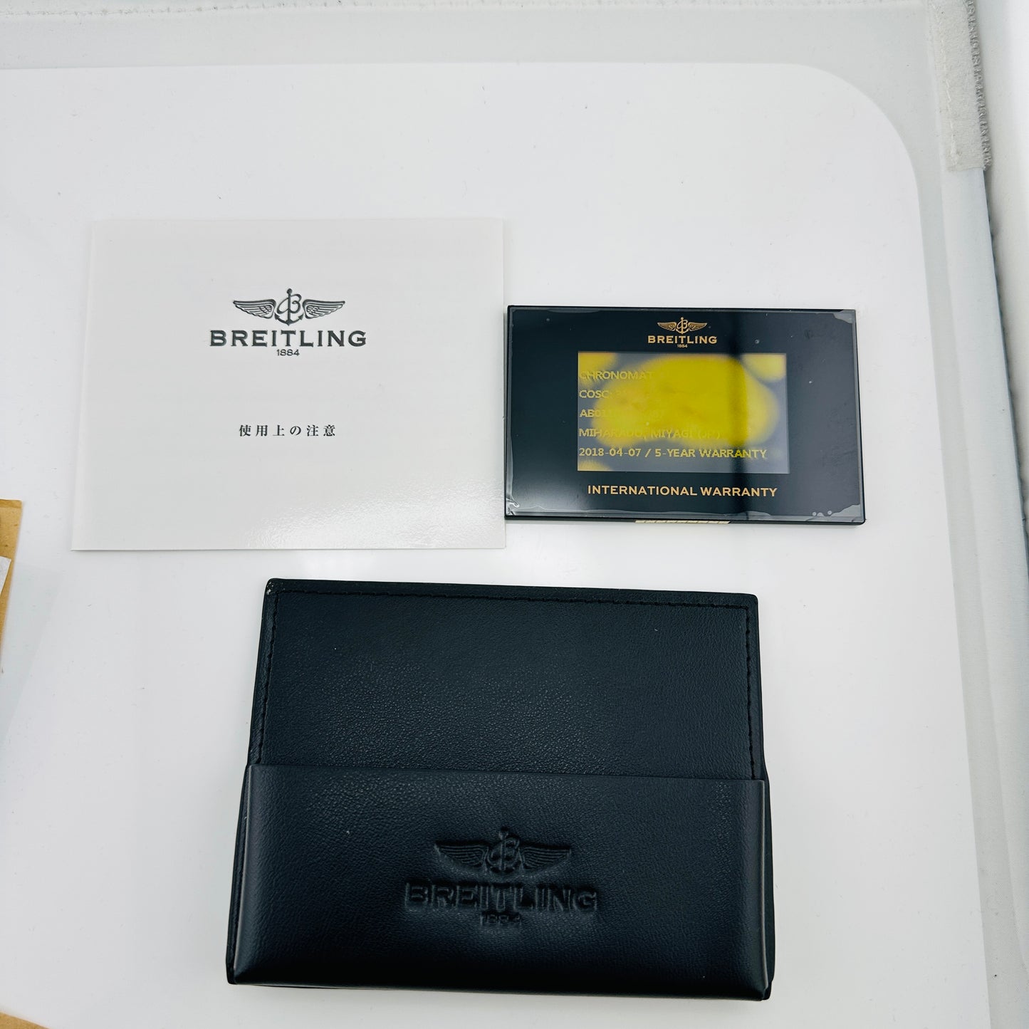 Breitling Chronomat Onyx Black Dial on Stainless Steel Bracelet Ref. AB0110 Card 2018 — view 7