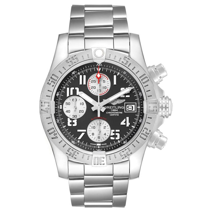 Breitling Avenger II Black Dial on Stainless Steel Bracelet Ref. A1338111 Papers 2015