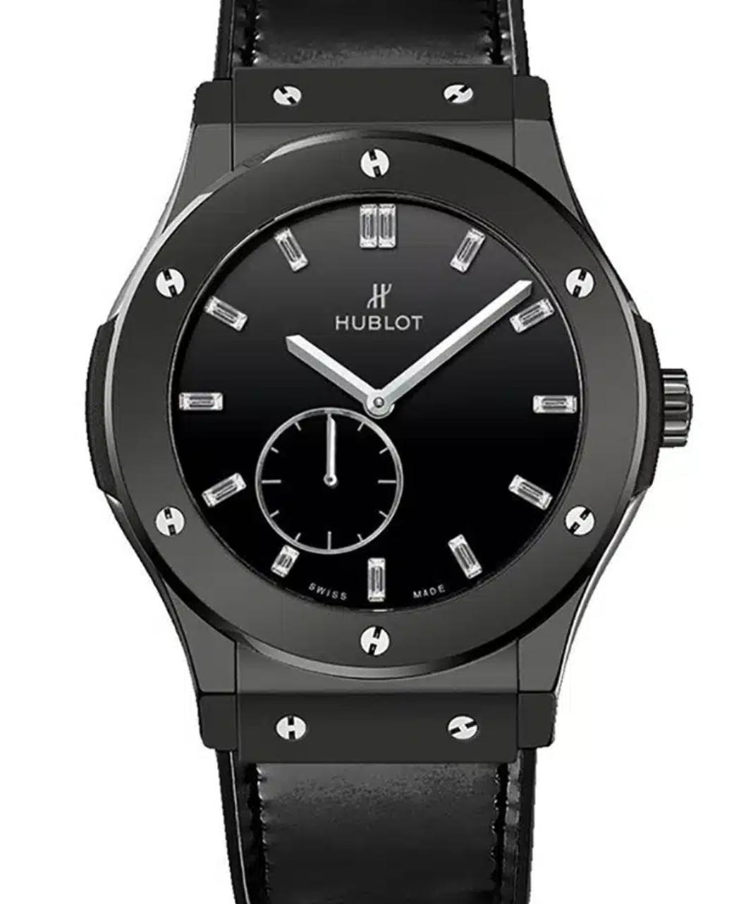Hublot Classic Fusion Clasico Ultra Thin Black Dial on Black Rubber Band Ref. 515.CS.1270.VR