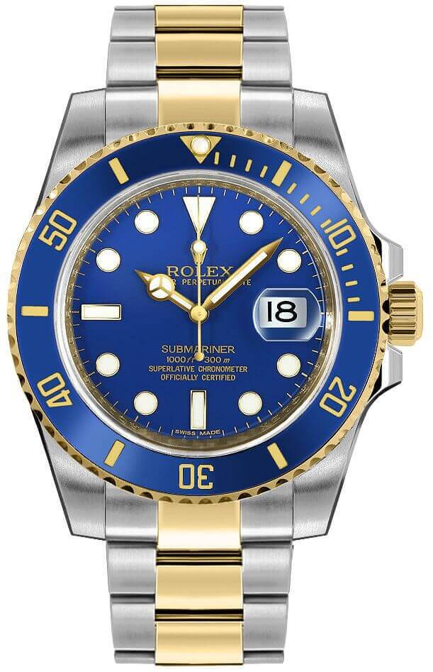 Rolex Submariner Blusey Blue Dial on Oyster Ref. 116613LB Card 2016