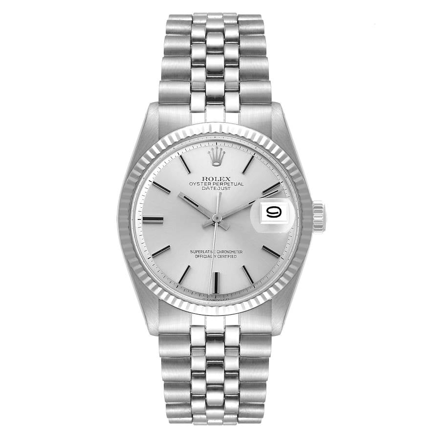 Rolex Datejust Silver Stick / Has Spots Dial on Folded Jubilee Bracelet Ref. 1601/4 1970