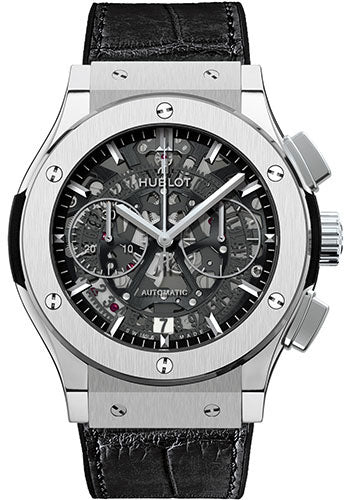 Hublot Classic Fusion Chronograph Skeleton Dial on Leather Strap Ref. 525.NX.0170.LR Card 2014