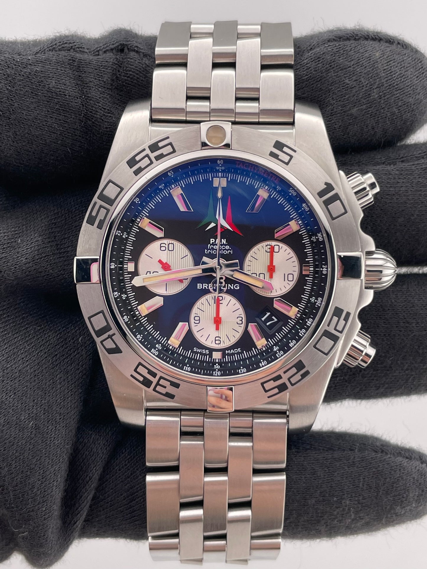 Breitling Chronomat Black Dial Ref. AB0110 Card 2013