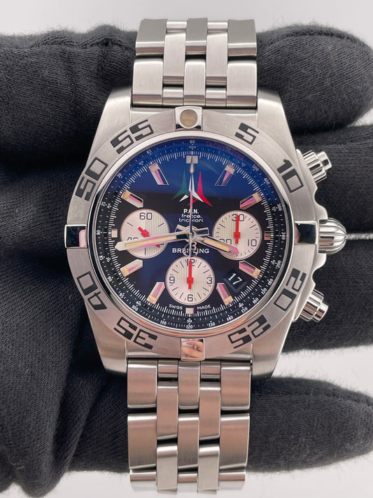Breitling Chronomat Black Dial Ref. AB0110 Card 2013