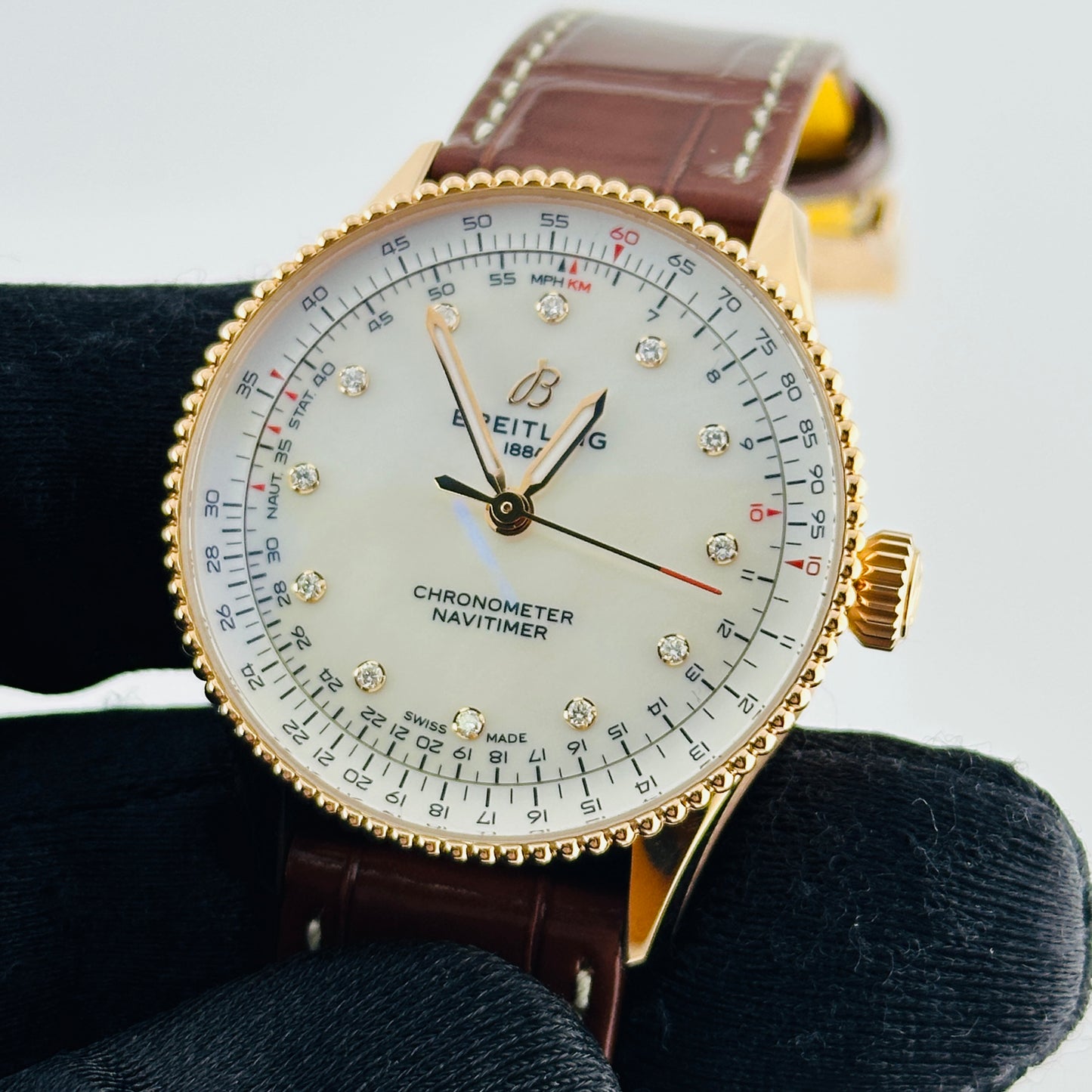 Breitling Navitimer Automatic Mop Dial on Leather Strap Ref. R17327211A1P1 Card 2025 — view 4