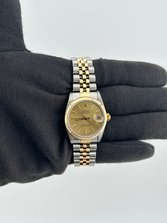 Rolex Datejust 31 Champagne Stick Dial on Jubilee Ref. 68273 — view 2